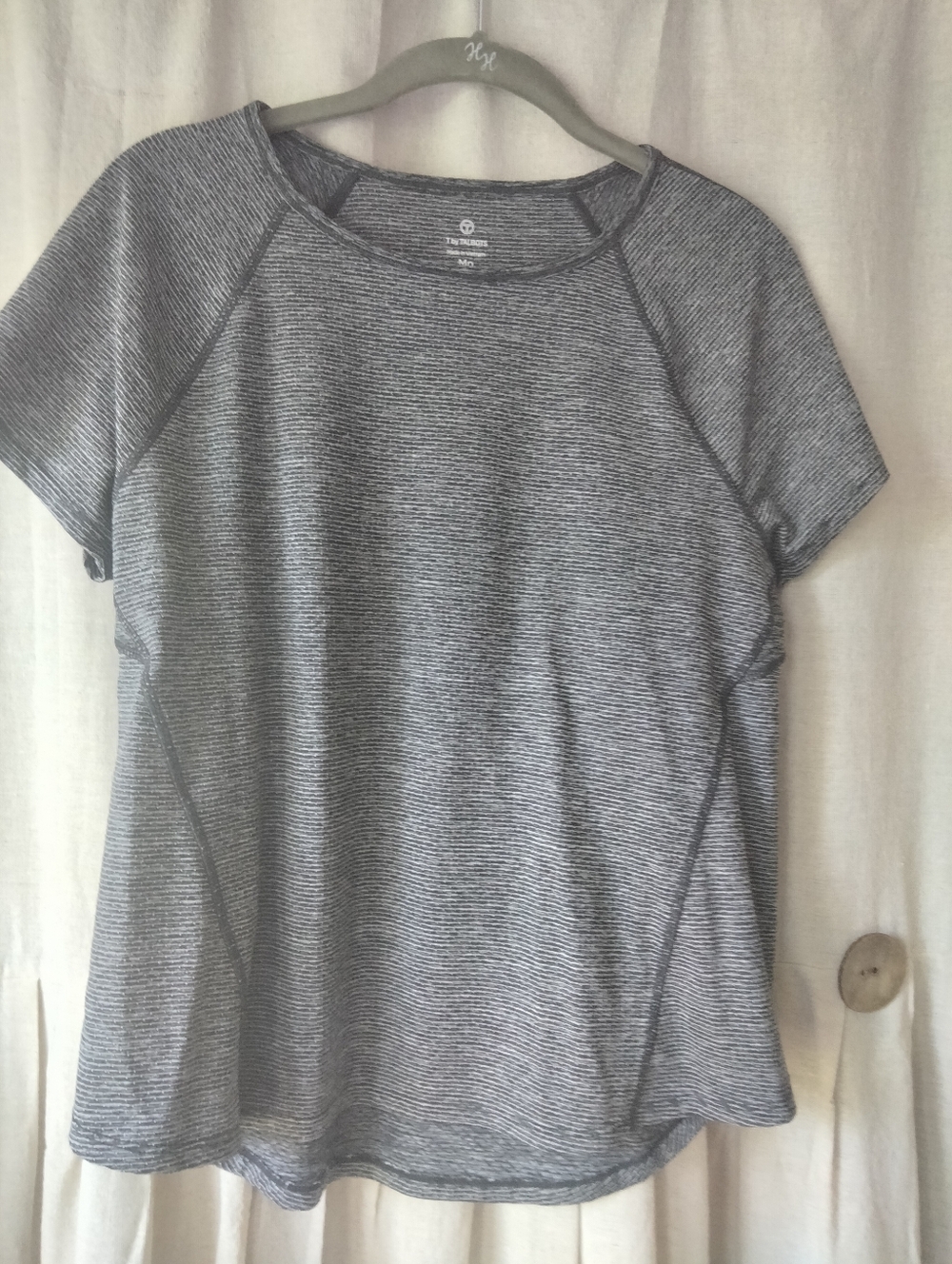 Talbots Heathered Gray Short Sleeve Performance Tee